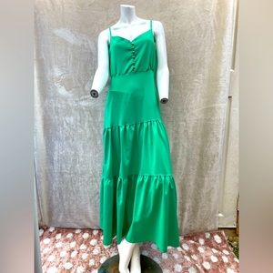 green sundress with straps